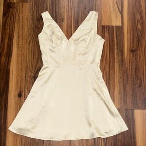 Elegant Cream Mini Dress